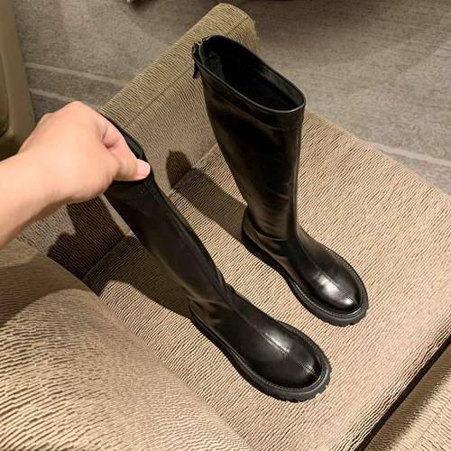 柒步森林 Высокие сапоги на платформе, утепленные ботинки, подходит для подростков