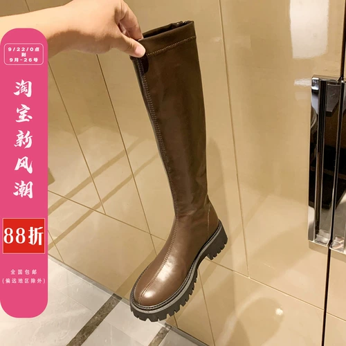 柒步森林 Высокие сапоги на платформе, утепленные ботинки, подходит для подростков