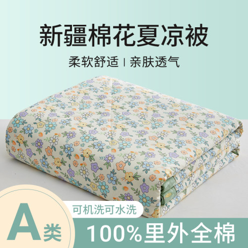 新疆棉花夏凉被100全棉可水洗