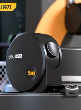 Deli 5M Measuring Tape Black Carbon Steel Material High Qual