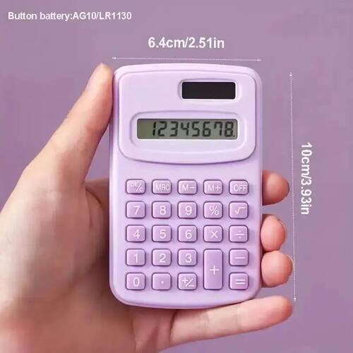 1PcsSmall Solar Calculator Portable Calculator Cute 8 Digits