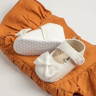 Meckior Classic PU Leather Girl Baby Shoes Bowknot Princess