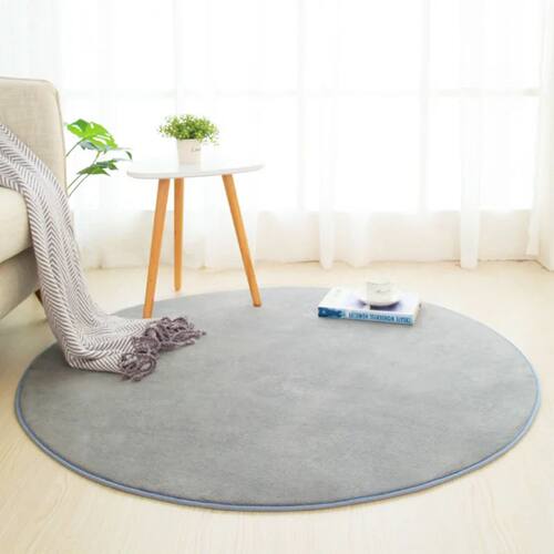 Coral Fleece Round Carpet For Living Bedroom Rugs Coffee Tab