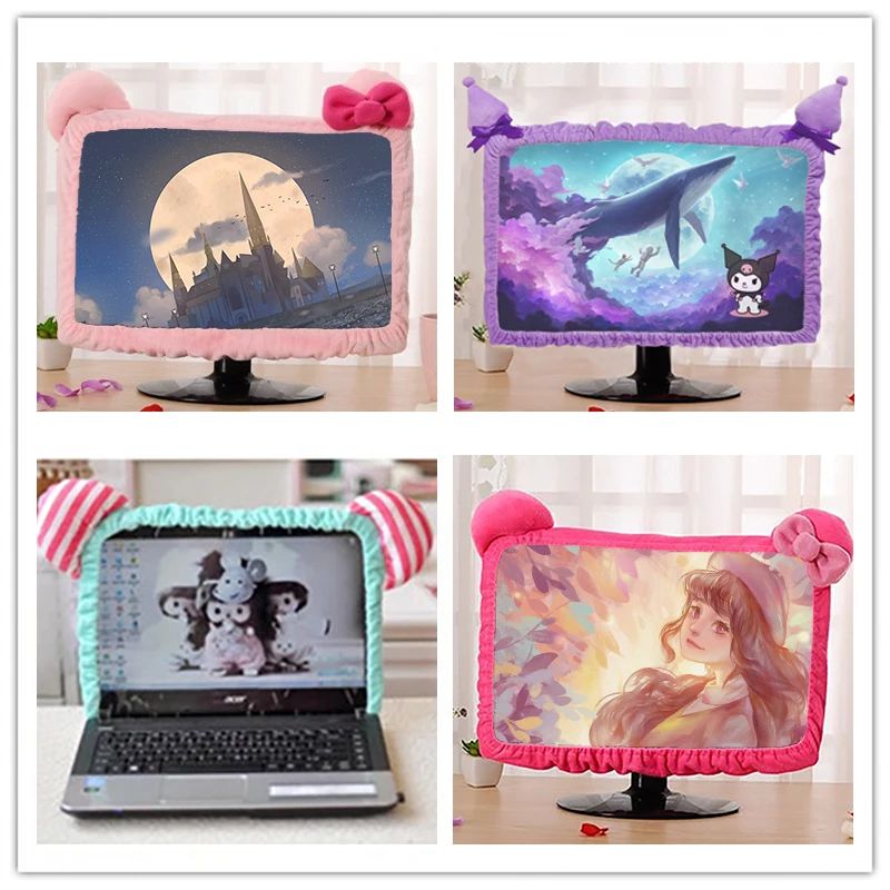 Cute Dust-proof Computer Surrounding Notebook Monitor Decora