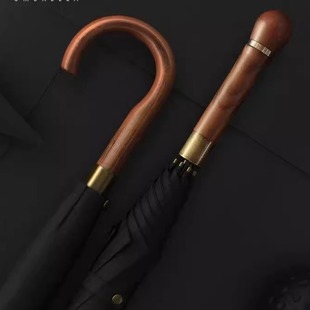 New Wooden Long Umbrella Men Business Vintage Big Gol