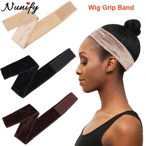 1Pcs Wig Grip Band Brown Velvet Headband Scarf Head Hair Ban