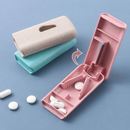 1pc Mini Plastic Medicine Pill Holder Useful Portable Tablet