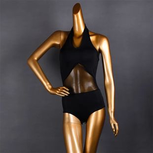 Women Latin Dance Costumes Adult Backless Joined-up