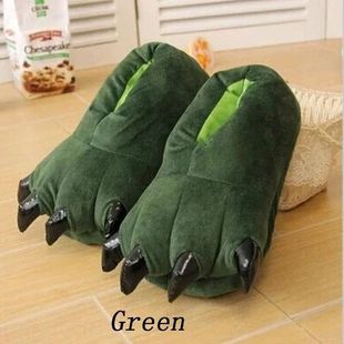 Winter Soft Warm Monster Dinosaur Paw Funny Slippers for Men