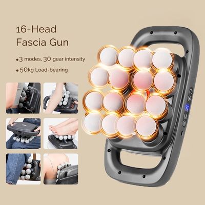 16-Head Fascia Gun High-Frequency Vibration Body Massage Gun