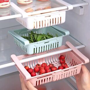 Multi Functional Refrigerator Storage Basket, Retractable