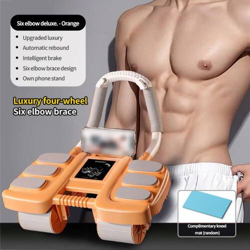 Four-Wheel Abdominal Workout Roller 6Elbow Support Anti-S