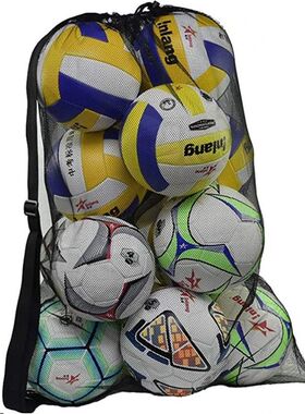 Large capacity football and basketball storage mesh bag