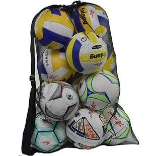 Large capacity football and basketball storage mesh bag
