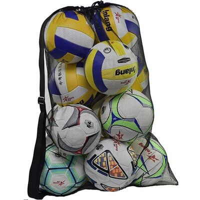 Large capacity football and basketball storage mesh bag
