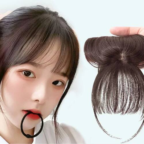 3D Air Bangs Synthetic  Wig Female French Bangs Natural Invi