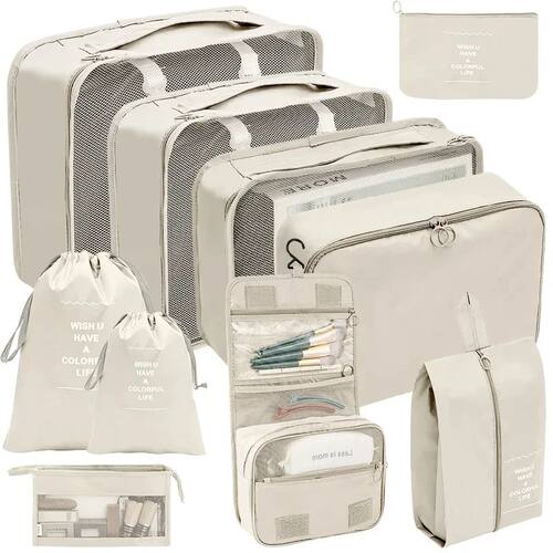 7/8/9/10 Pcs Set Travel Organizer Storage Bags Suitcase Pack