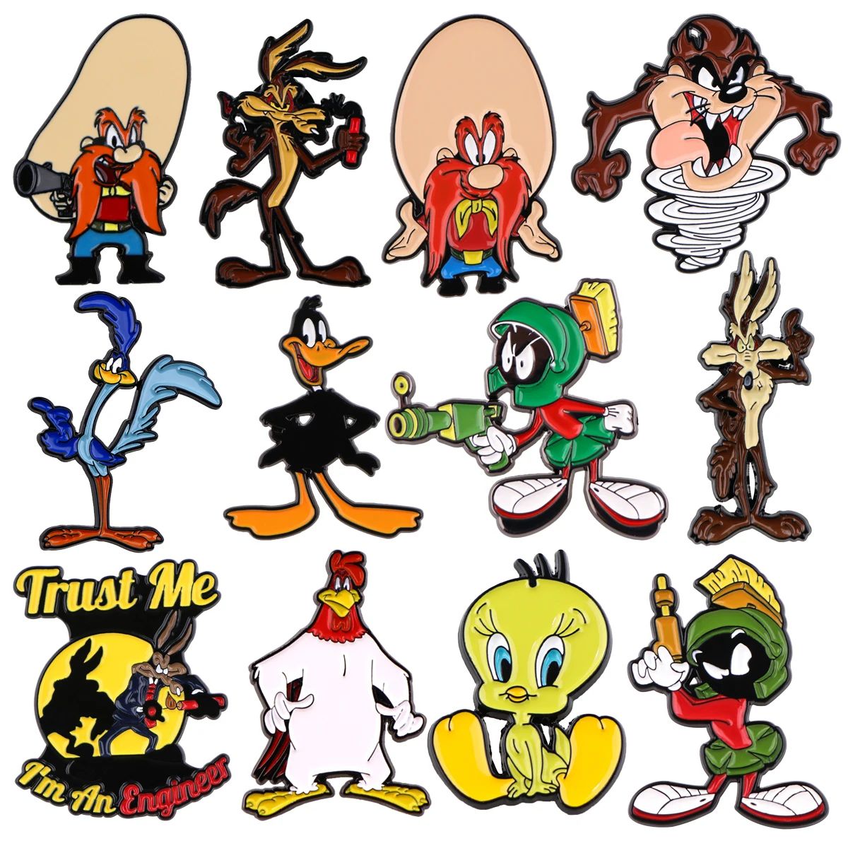 Cartoon Enamel Pin Funny Animals Brooches For Women Lapel