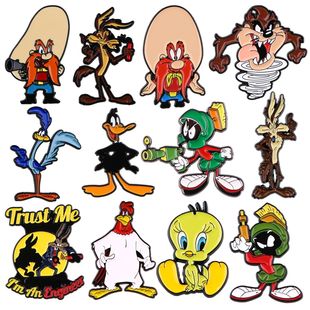 Cartoon Enamel Pin Funny Animals Brooches For Women Lapel