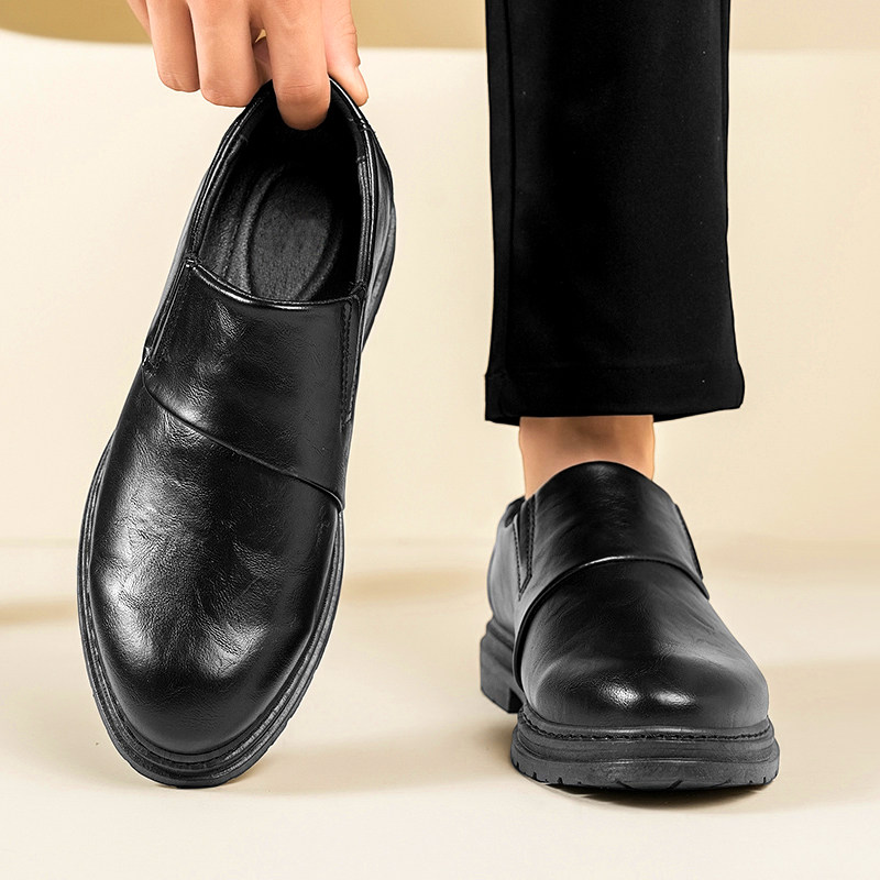皮鞋男2026新款春季男士商务休闲百搭一脚蹬正装鞋新郎结婚西装鞋,流行男鞋,休闲皮鞋,淘宝优惠券,粉丝福利购,淘宝优惠卷