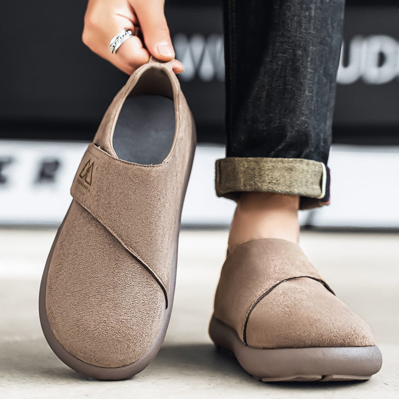 男鞋2026新款春季懒人一脚蹬百搭软底勃肯鞋魔术贴上班通勤休闲鞋,流行男鞋,单鞋,淘宝优惠券,粉丝福利购,淘宝优惠卷