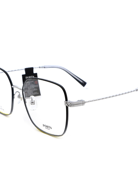 PORTS眼镜框女款时尚潮流大框眼镜架钛架配近视镜片POF22449