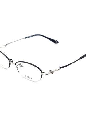 PORTS眼镜优雅精致轻半框近视眼镜框女款百搭新款POF11702