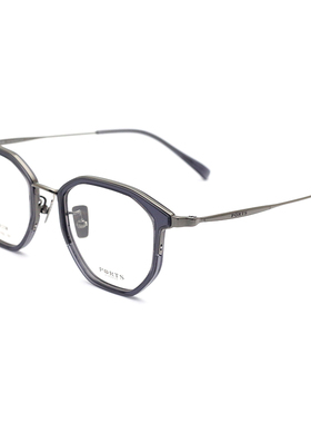 PORTS不规则男士镜框大脸宽脸复古近视眼镜架个性潮POM62102