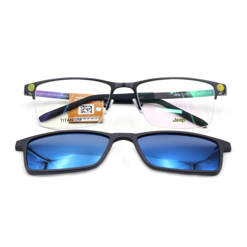 吉普男士时尚近视偏光眼镜框