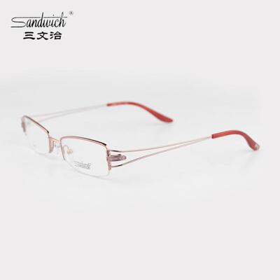 正品Sandwich/三文治 女款近视眼镜框/纯钛眼镜架超轻眼镜架S855