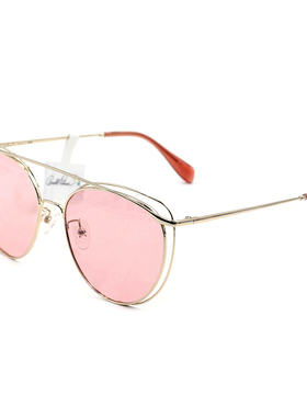 花雨伞太阳镜女圆脸时尚新款韩版潮偏光个性猫眼墨镜女AP11716