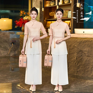 棠新款越足浴店足疗技师工作服SPA采耳技师按摩技师服气质套装女