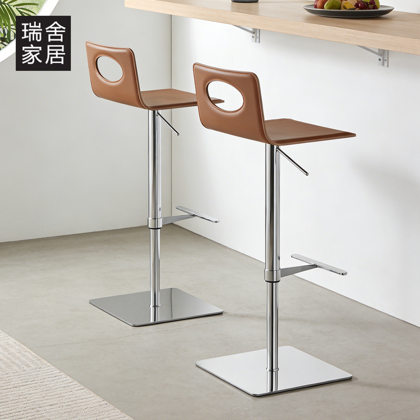 吧台椅家用设计师款升降椅子旋转吧椅高脚凳吧台凳不锈钢岛台椅,住宅家具,家用高脚椅,淘宝优惠券,粉丝福利购,淘宝优惠卷