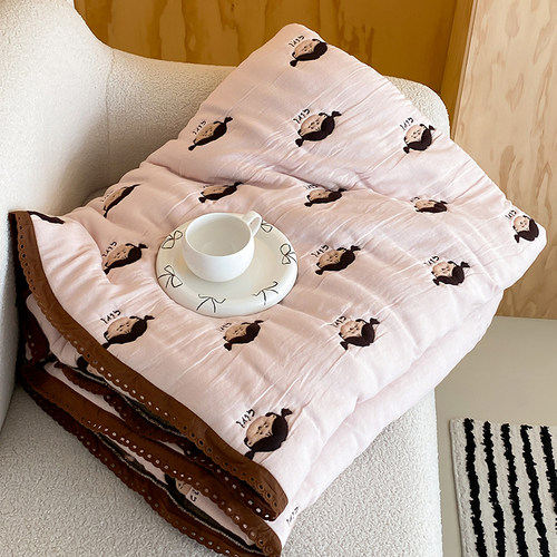 韩式云朵纱泡芙被冬季双层纱冬被