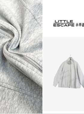小乖逃X灰色卫衣外套立领银色拉链时尚宽松约定外套F99049