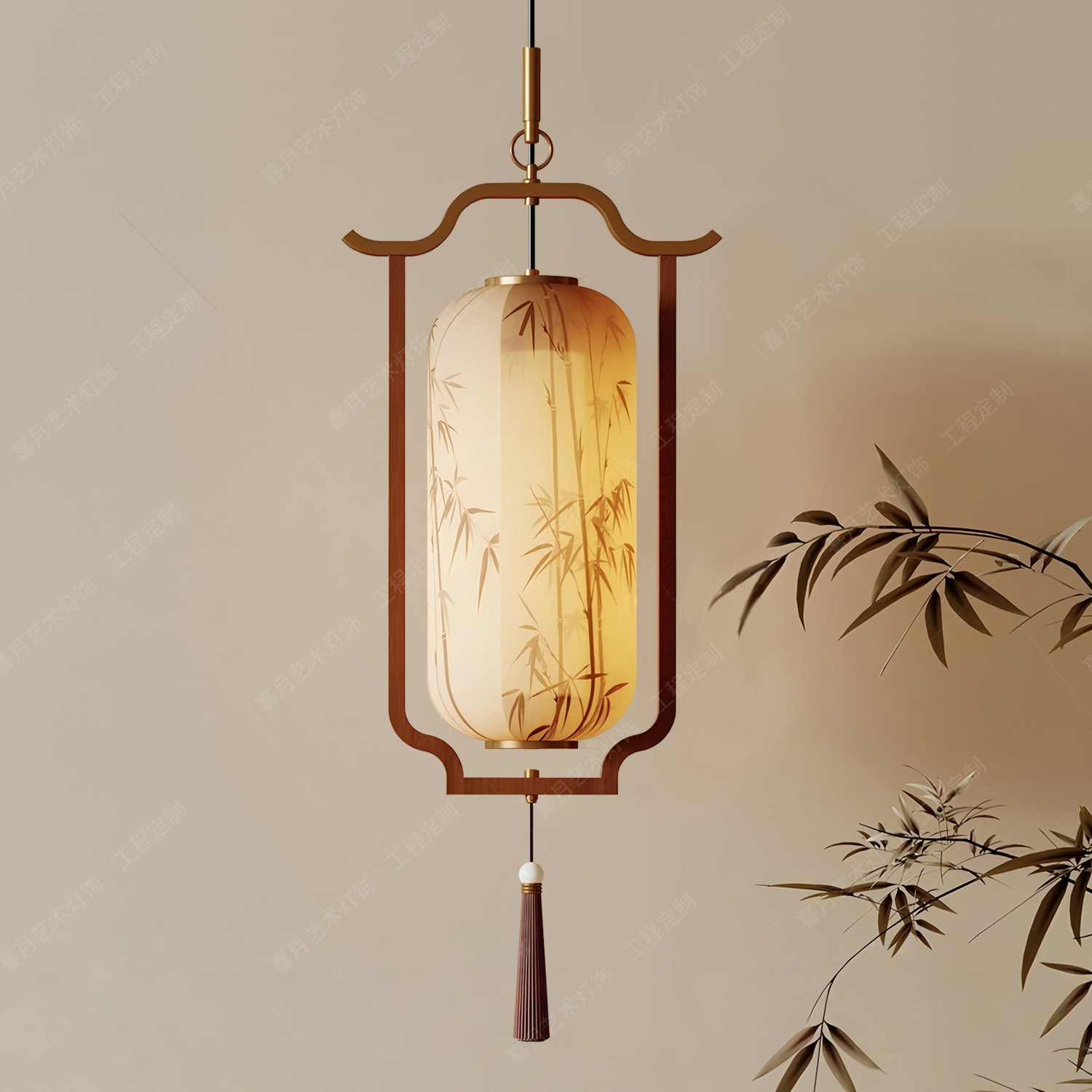 新中式吊灯餐厅茶室餐厅禅意灯笼灯中式仿古装饰艺术灯具宋代美学