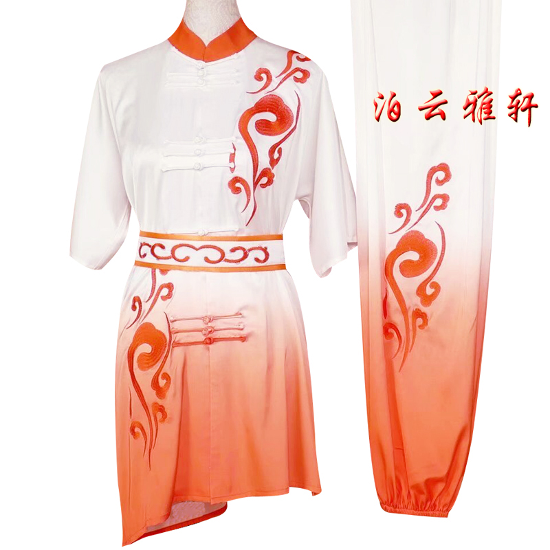 短袖团体渐变儿童武术服