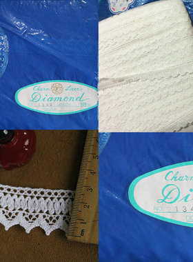 21D 进口日单白色三角与流苏 细棉线编织花边22~27mm宽2.8~3元1米