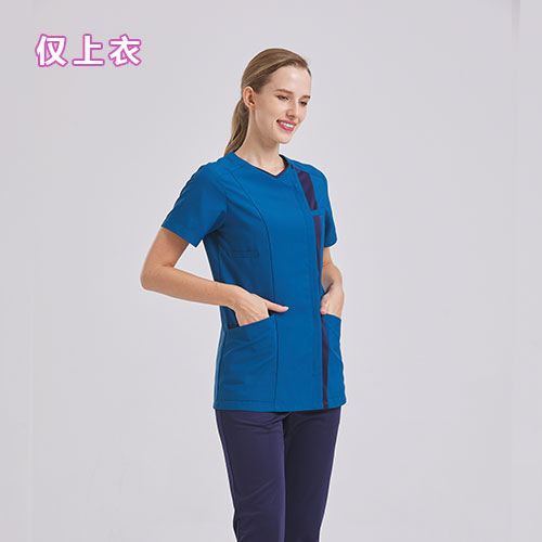 82033 手术衣洗手衣弹力护士服长短袖女美容院医生牙科操作服