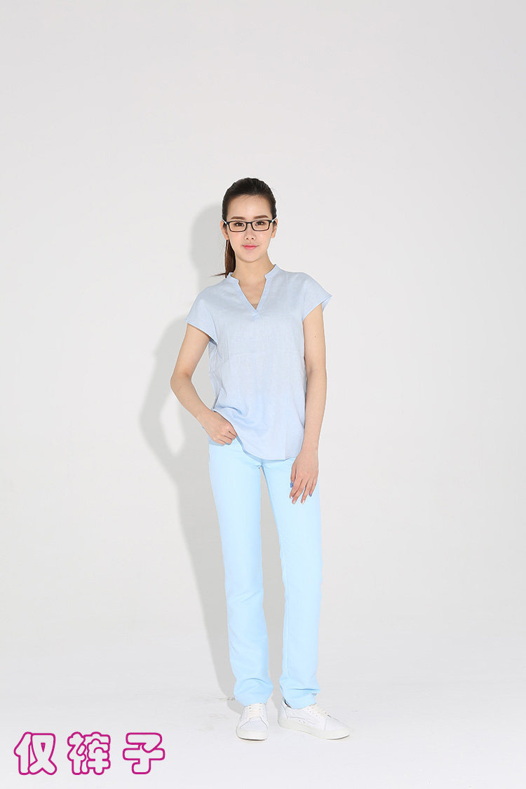 11014 护士裤女白色夏季薄款松紧腰护士服裤子