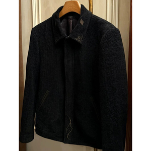 26/春 游牧菱状结晶雕花刺绣鱼纹雪尼尔拼接夹克 YY74-P128，男装夹克，电商A330-1