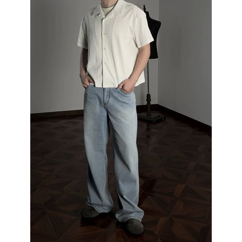 ~古巴领短袖衬衫短宽Boxy版型CS72-P48M-2XL,男装T恤,电商A330-1
