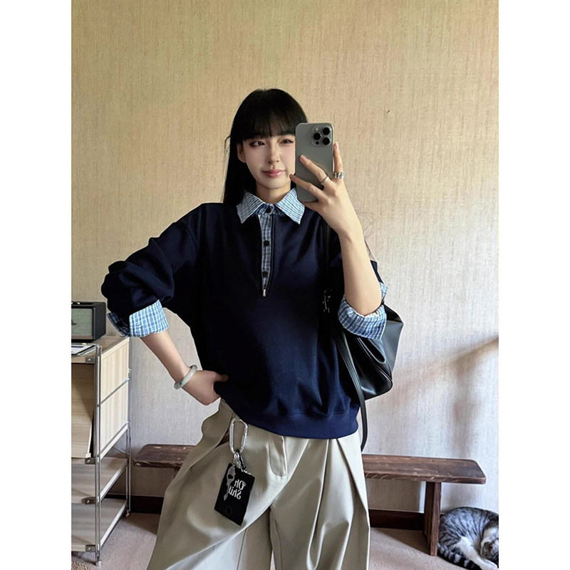 ~假两件千鸟格polo衫PL39-P68,男装Polo衫,电商A330-1
