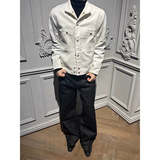 半立领夹克男款春季潮牌高级感cleanfit帆布短款外套JK52-P75，男装夹克，电商A330-1