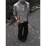 解构几何衬衫短袖假两件西装领衬衣男CS61-P78，男装T恤，电商A330-1
