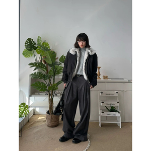 25/冬季~1100G环保狼毛三防面料狼王短宽座山雕棉服 HXD109-P138图片