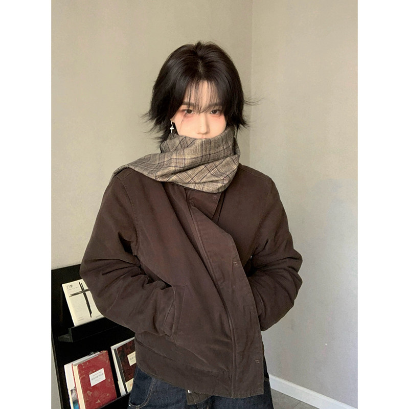 现货~军款AF仿兔毛重水洗立领夹克棉服座山雕外套冬Y33-P138,男装夹克,电商A330-1