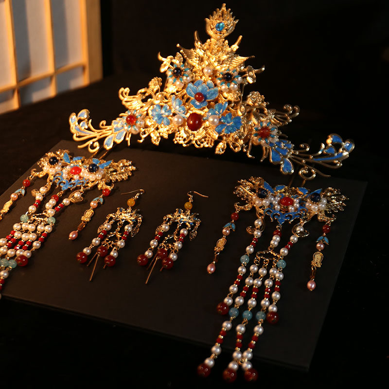 古风发冠发饰唐风流苏珍珠明制汉服仙气头饰配饰百搭手工烧蓝古装,饰品/流行首饰/时尚饰品新,发饰,淘宝优惠券,粉丝福利购,淘宝优惠卷