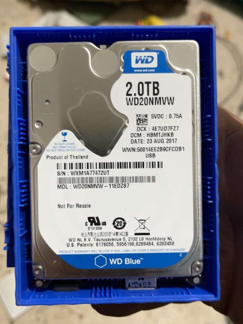 WD西数2TB移动硬盘真实容量包好图片