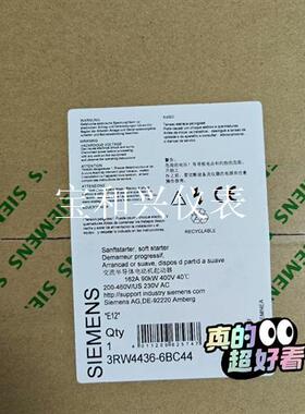 西门子交流电机启动器3RW4436-6BC44